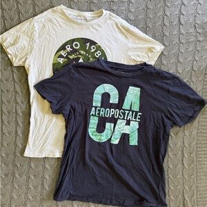 Aeropostale White and Blue Short Sleeve Tee Bundle Men’s Small